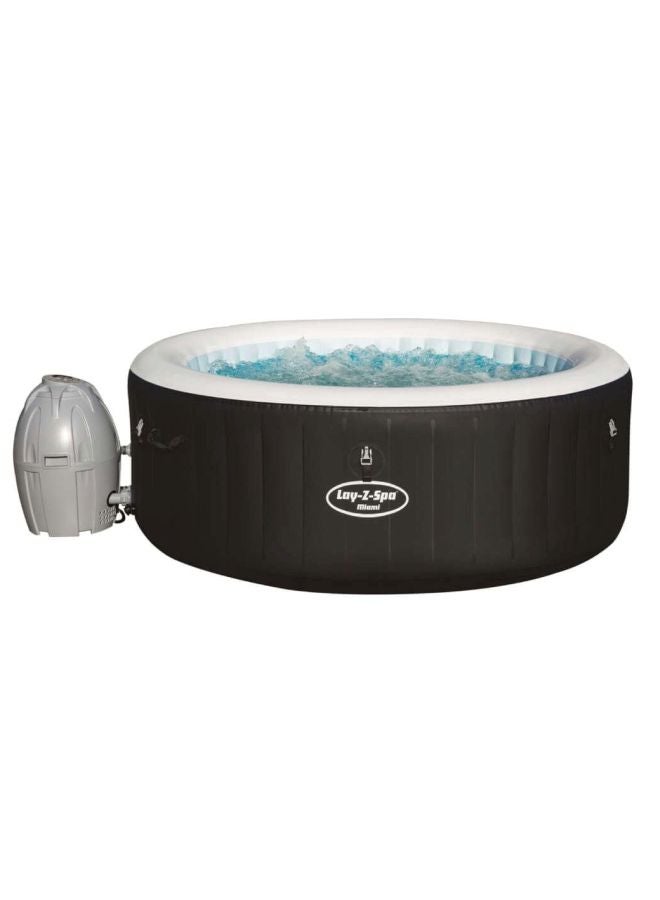 Lay-z-spa 1.80m X 66cm Miami Airjet Black/White 71x26inch
