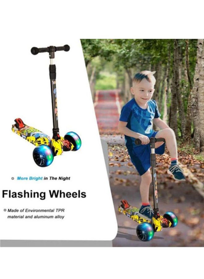 كول بيبي سكوتر دفع قابل للطي مع عجلات بإضاءة LED للأطفال حديثي المشي - Image 5