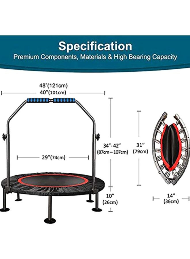 Cool Baby Foldable Mini Trampoline 121x121x26cm  - Image 4