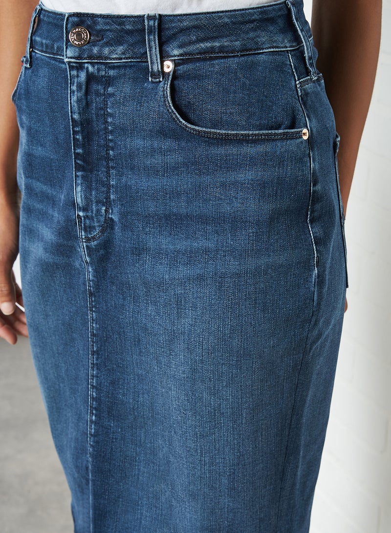 TOMMY JEANS - High Waist Denim Skirt Dynamic Lora Dark Blue Str - Image 1