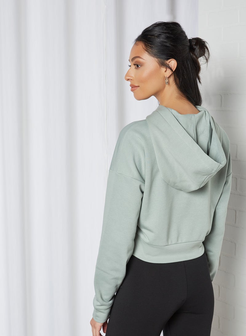 NOISY MAY - Cropped Hoodie Slate Gray - Image 1