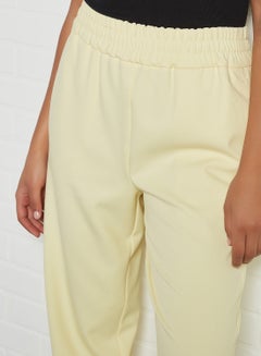 SELECTED FEMME Straight Fit Pants Pastel Yellow  - Image 4