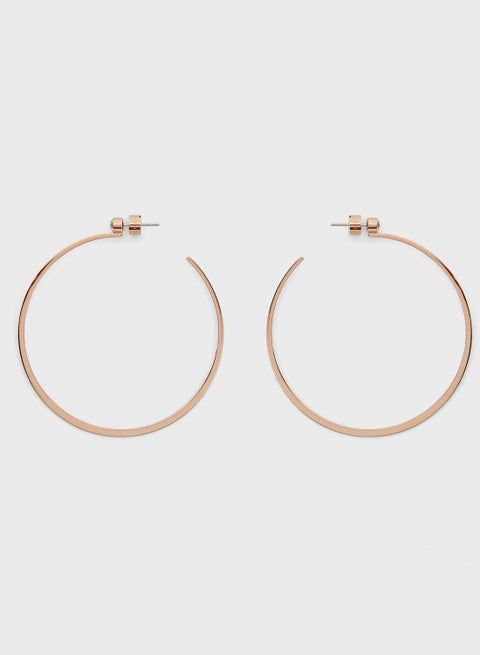 Crystal Studded Hoop Earrings