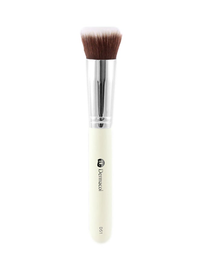Dermacol D51 Foundation Brush White/Silver/Brown  - Image 1