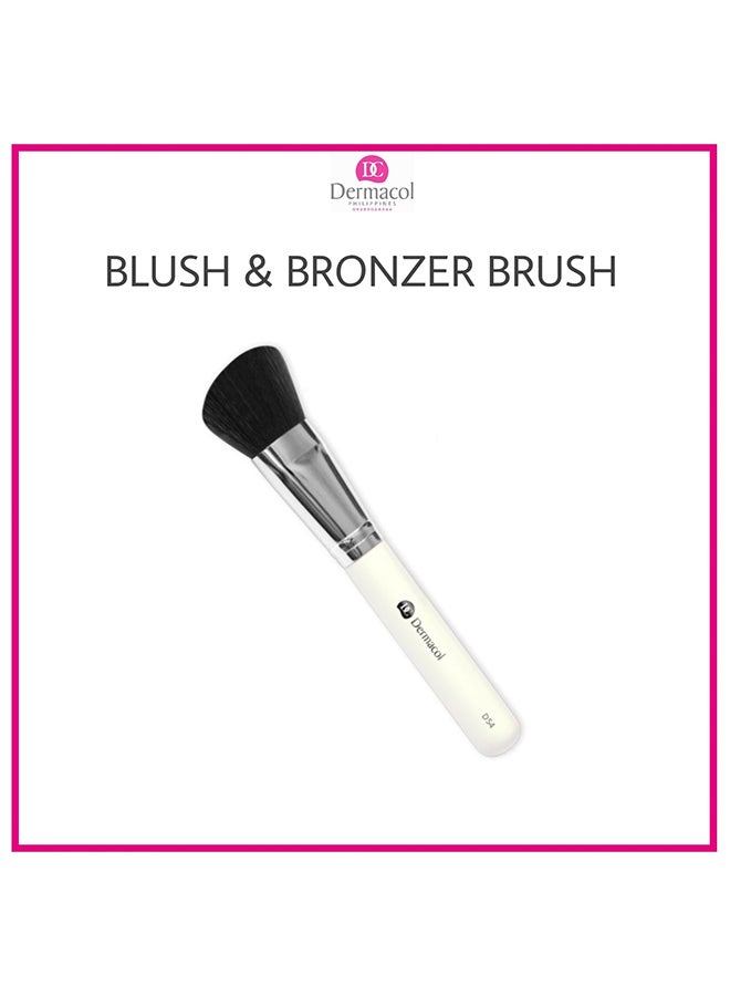 Dermacol D54 Blush And Bronzer Brush White/Silver/Black - Image 2