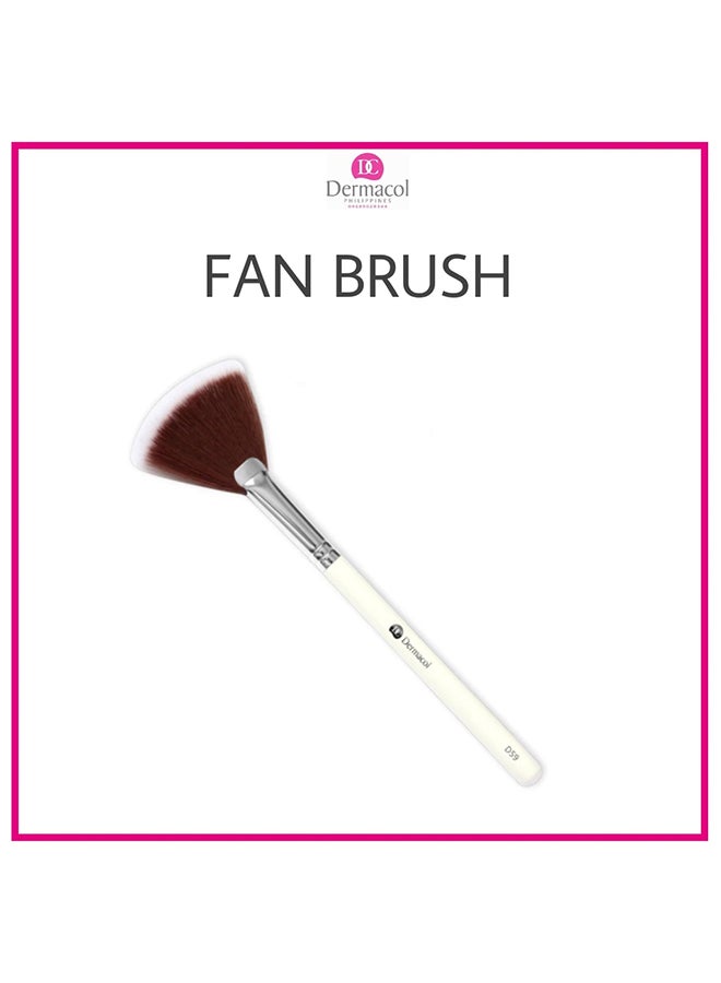 Dermacol D59 Fan Brush White/Silver/Umang - Image 2