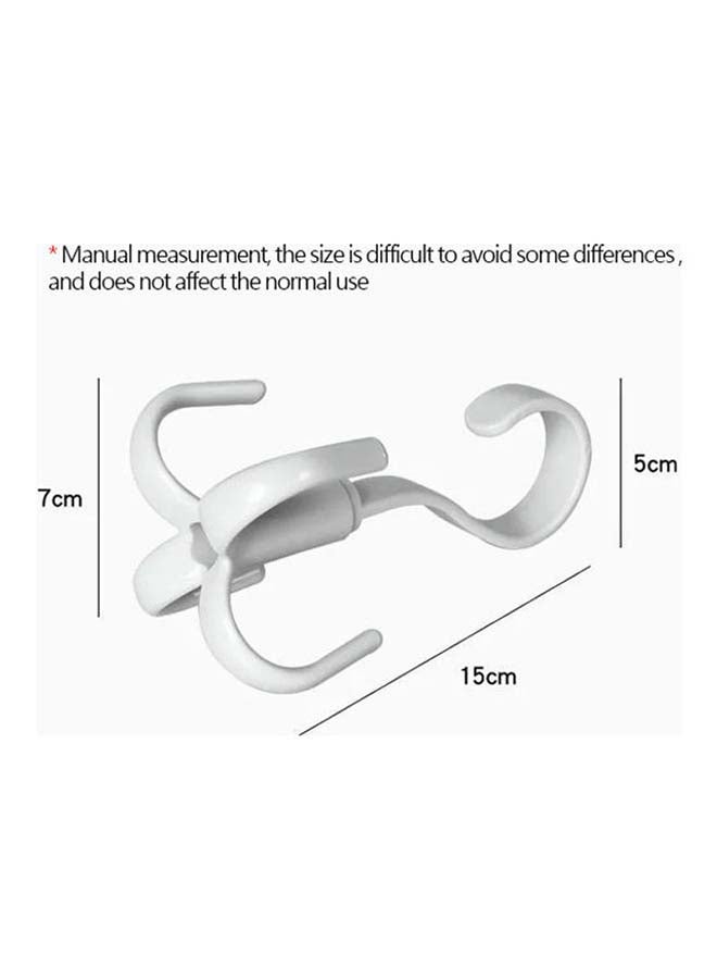 fashionhome Wall Mounted  4 Claw Rotatable Multi Purpose Clothes Hook Assorted 7x15cm  - Image 5