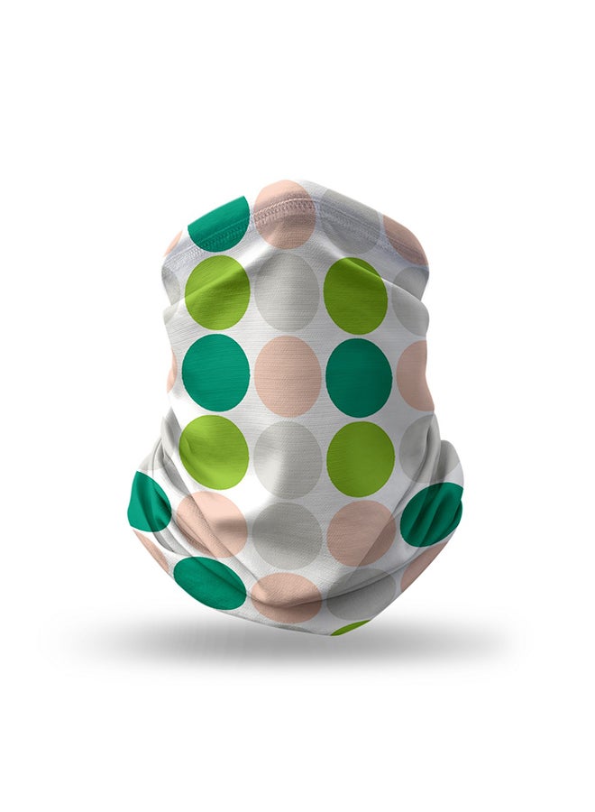 ستايلايزد كمامة وجه بتصميم يغطي الرقبة قابلة لإعادة الاستخدام - بتصميم صيفي منقط 18.5 x 10بوصة - Image 1