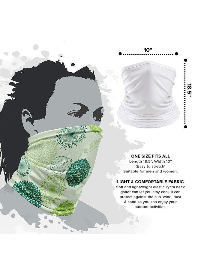 ستايلايزد كمامة وجه بتصميم يغطي الرقبة قابلة لإعادة الاستخدام - بتصميم صيفي منقط 18.5 x 10بوصة - Image 3