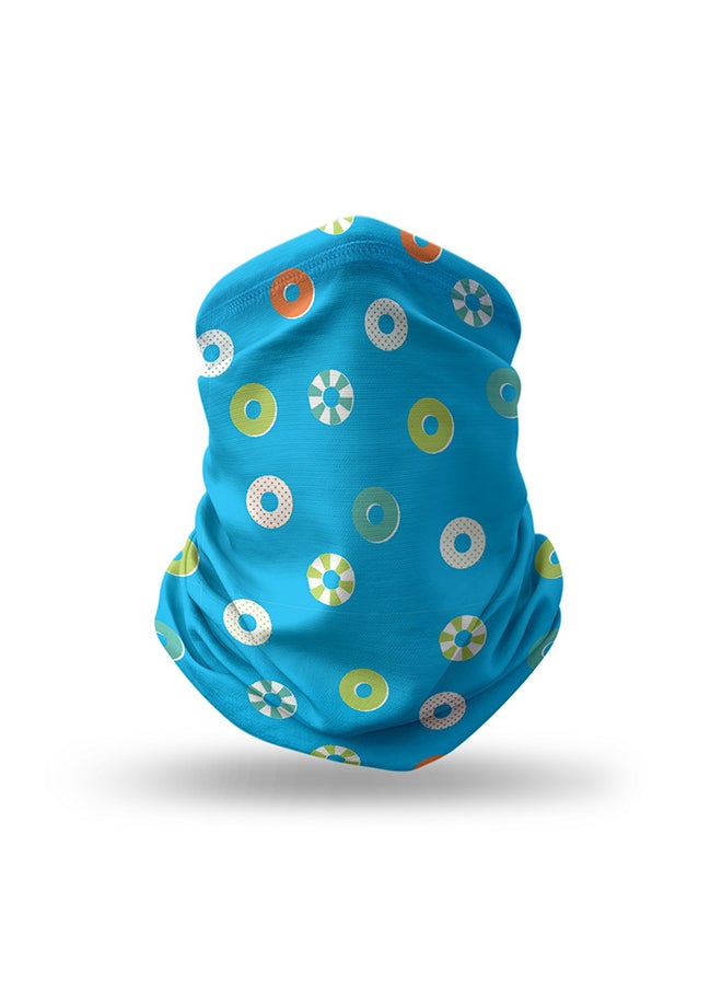 Stylizedd Designer Neck Gaiter Face Mask Reusable - Loopy Hoops 18.5 x 10inch  - Image 1