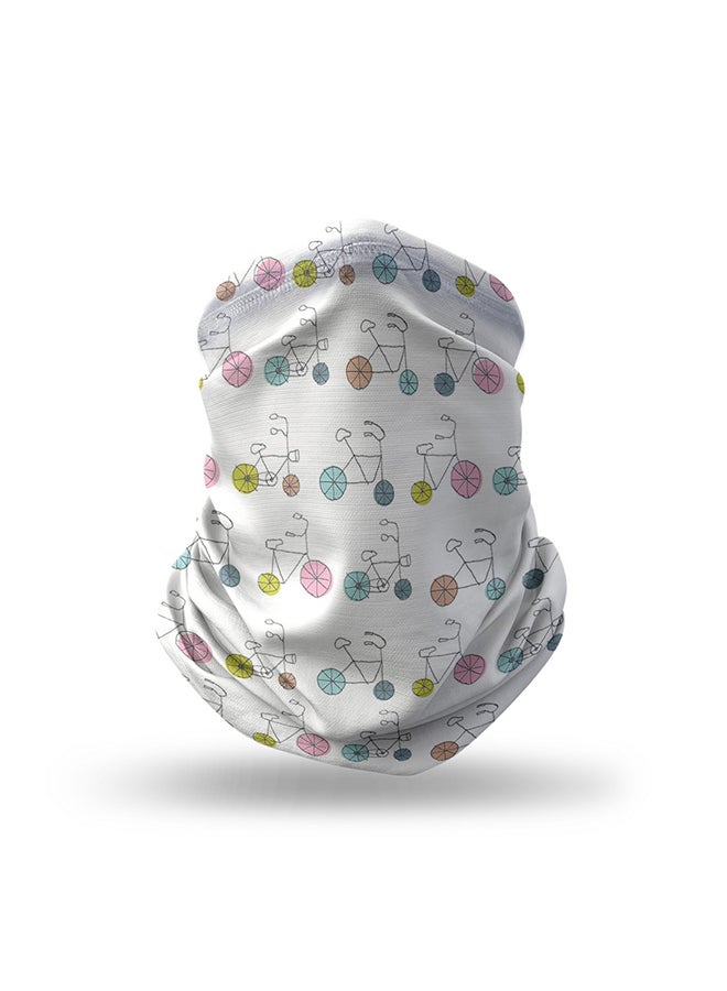 ستايلايزد كمامة وجه بتصميم يغطي الرقبة قابلة لإعادة الاستخدام - بتصميم رسم بسيط لدراجات 18.5 x 10بوصة - Image 1