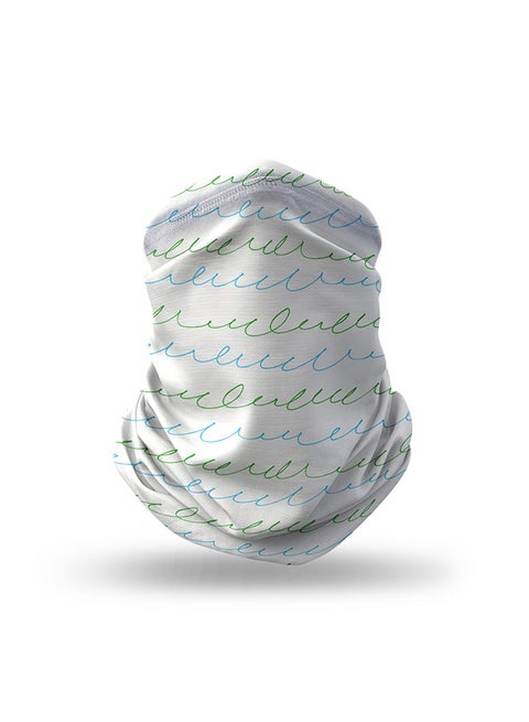 Designer Neck Gaiter Face Mask Reusable - Cursive Story 18.5 x 10inch