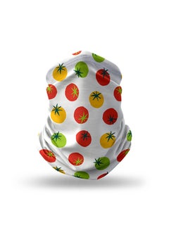 Designer Neck Gaiter Face Mask Reusable - Different Tomatoes 18.5 x 10inch