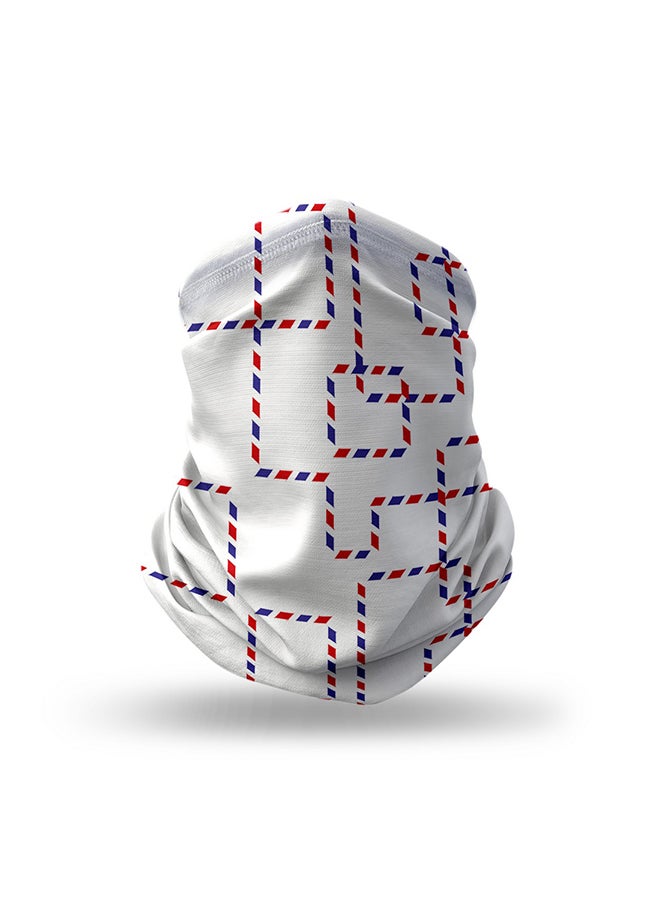 ستايلايزد كمامة وجه بتصميم يغطي الرقبة قابلة لإعادة الاستخدام - بتصميم سلسلة بريدية 18.5 x 10بوصة - Image 1