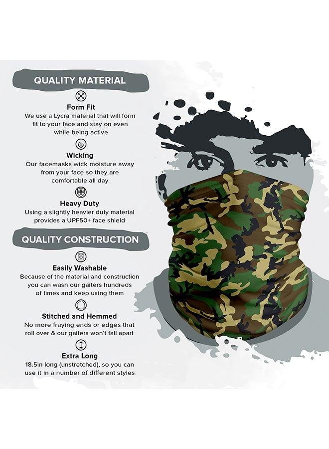 ستايلايزد كمامة وجه بتصميم يغطي الرقبة قابلة لإعادة الاستخدام - بتصميم سلسلة بريدية 18.5 x 10بوصة - Image 2