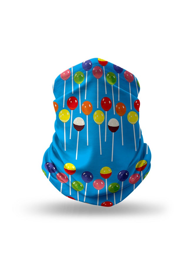 Stylizedd Designer Neck Gaiter Face Mask Reusable - Lollipop Loops 18.5 x 10inch  - Image 1