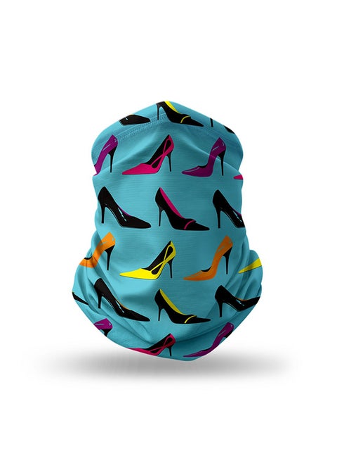 Designer Neck Gaiter Face Mask Reusable - Heel Story 18.5 x 10inch