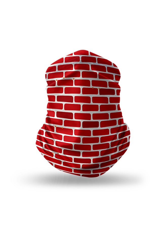 Stylizedd Designer Neck Gaiter Face Mask Reusable - Bricks Wall 18.5 x 10inch - Image 1