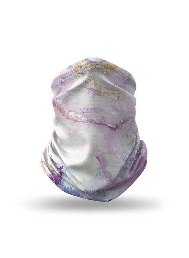 Stylizedd Designer Neck Gaiter Face Mask Reusable - Marble Print Marine 18.5 x 10inch - Image 1