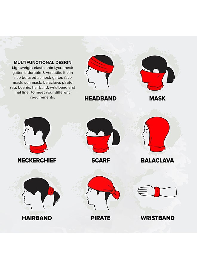 ستايلايزد كمامة وجه بتصميم يغطي الرقبة قابلة لإعادة الاستخدام - بتصميم طبعة رخامية 18.5 x 10بوصة - Image 4