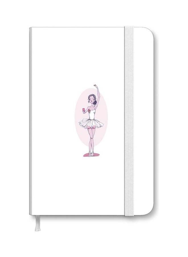 Stylizedd Designer A5 Thick Hardcover Notebook - Twirling Ballerina Multicolour - Image 1