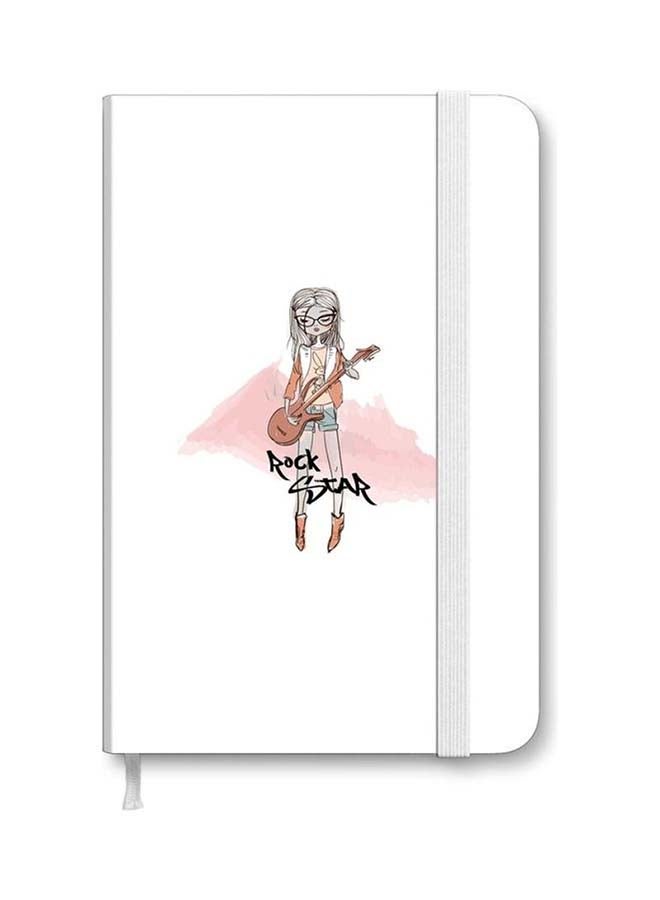 Stylizedd Designer A5 Thick Hardcover Notebook - Rockstar Girl Multicolour - Image 1