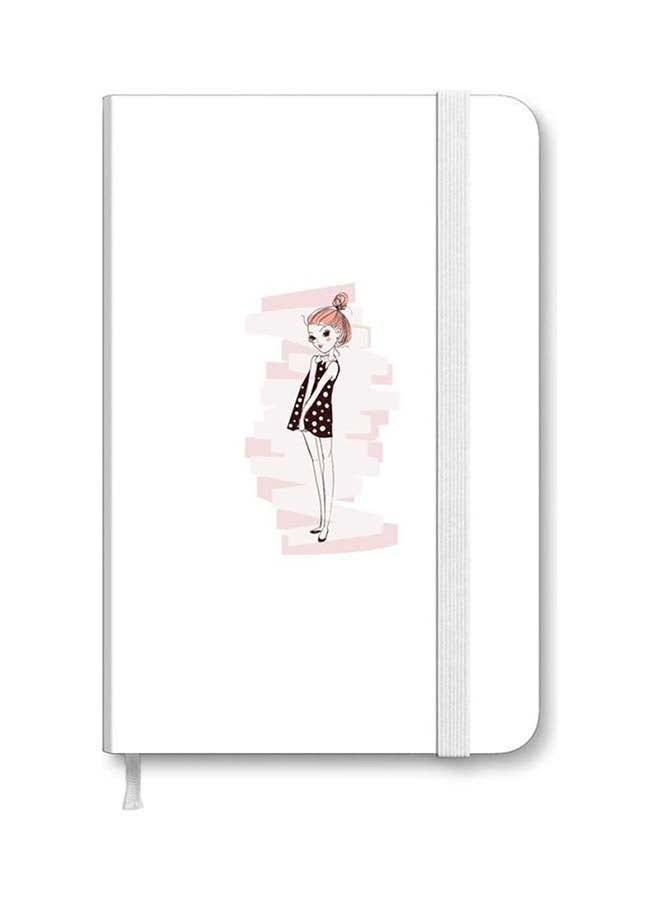 ستايلايزد دفتر ملاحظات بورق مقاس A5 بغلاف مقوى وسميك مُصمم من قِبل أحد المصممين بطبعة مراهقة خجولة متعدد الألوان - Image 1