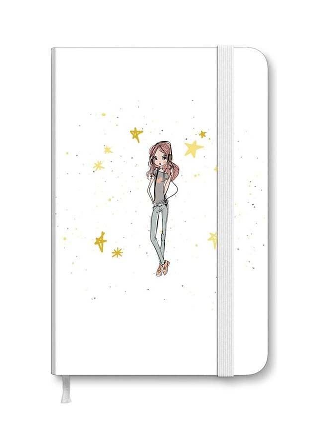 Stylizedd Designer A5 Thick Hardcover Notebook - Girl Next Door Multicolour - Image 1