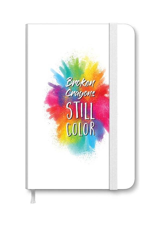 ستايلايزد دفتر ملاحظات مقاس A5 بغلاف مقوى وسميك مُصمم من قِبل مصمم شهير وبطبعة ألوان متناثرة متعدد الألوان - Image 1