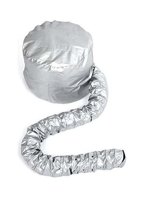 Soft Hair Dryer Cap Bonnet Hood Silver 41.5inch