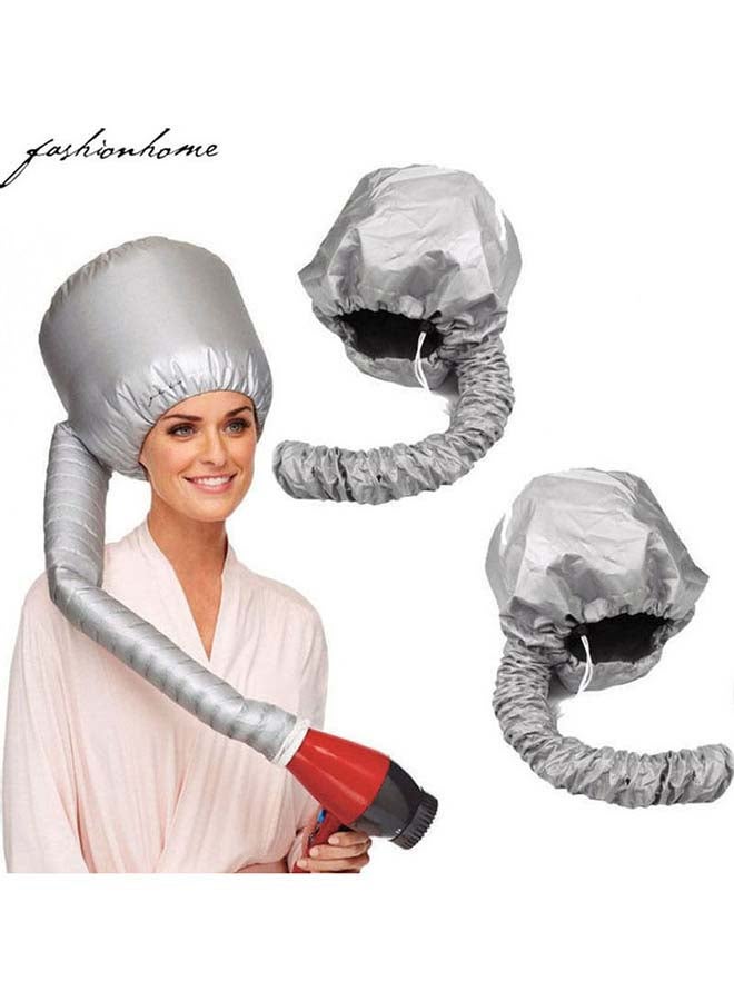 fashionhome - Soft Hair Dryer Cap Bonnet Hood Silver 41.5inch - Image 1