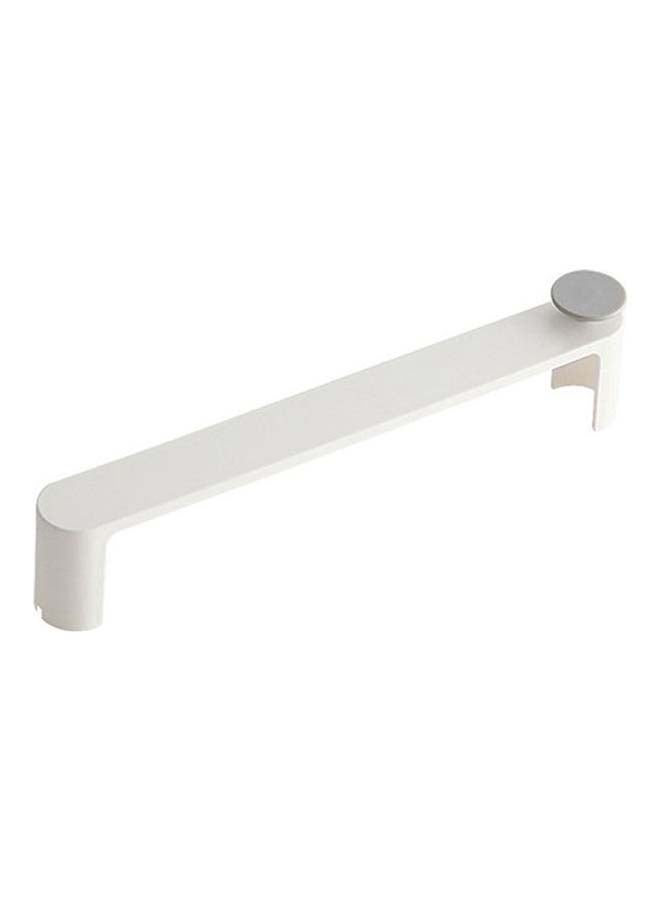 fashionhome Wall Mounted Towel And Shoes Single Layer Plastic Hook White 25.5x3x4.5cm  - Image 1