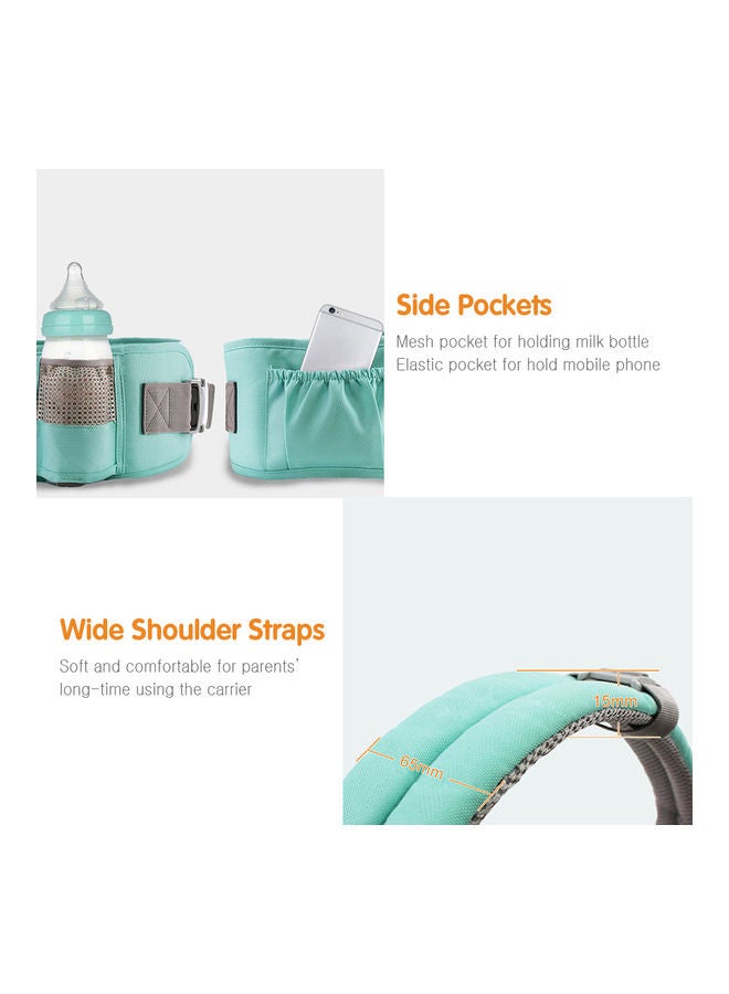 Generic Baby Carrier With Hip Seat Green  - Image 4
