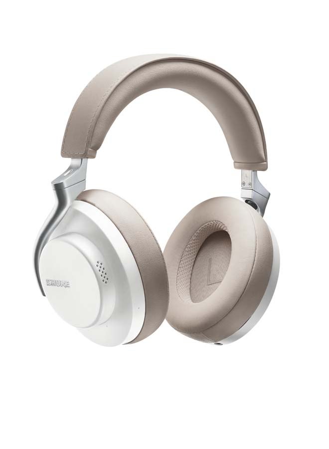 Shure - Wireless Noise Cancelling Headphones White - Image 1