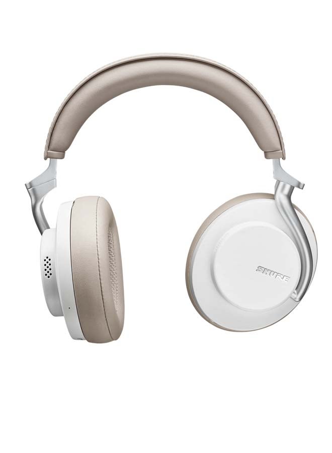 Shure - Wireless Noise Cancelling Headphones White - Image 1