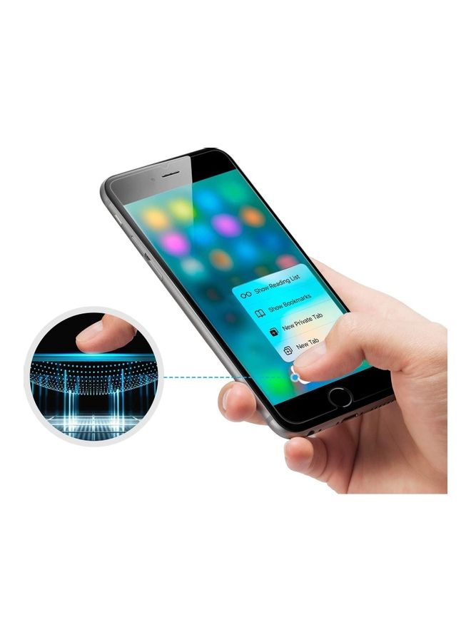 اي ام جي لاصقة حماية للشاشة من الزجاج المقوى لهاتف آيفون 7 بلس شفاف - Image 3