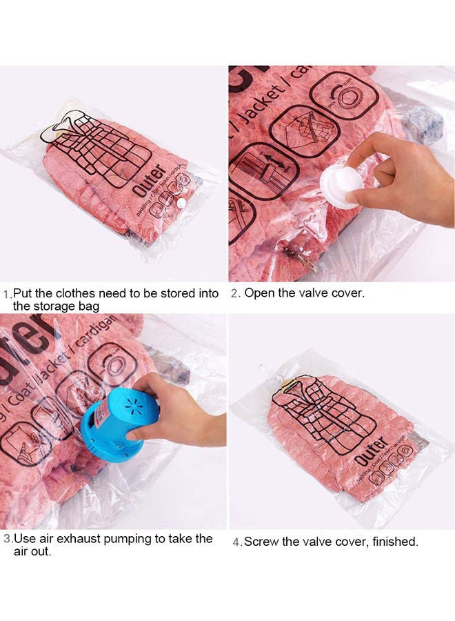 Generic - Vacuum Seal Compressed Space Saving Hanging Storage Bag Transparent 20 x 10 x 20cm - Image 1