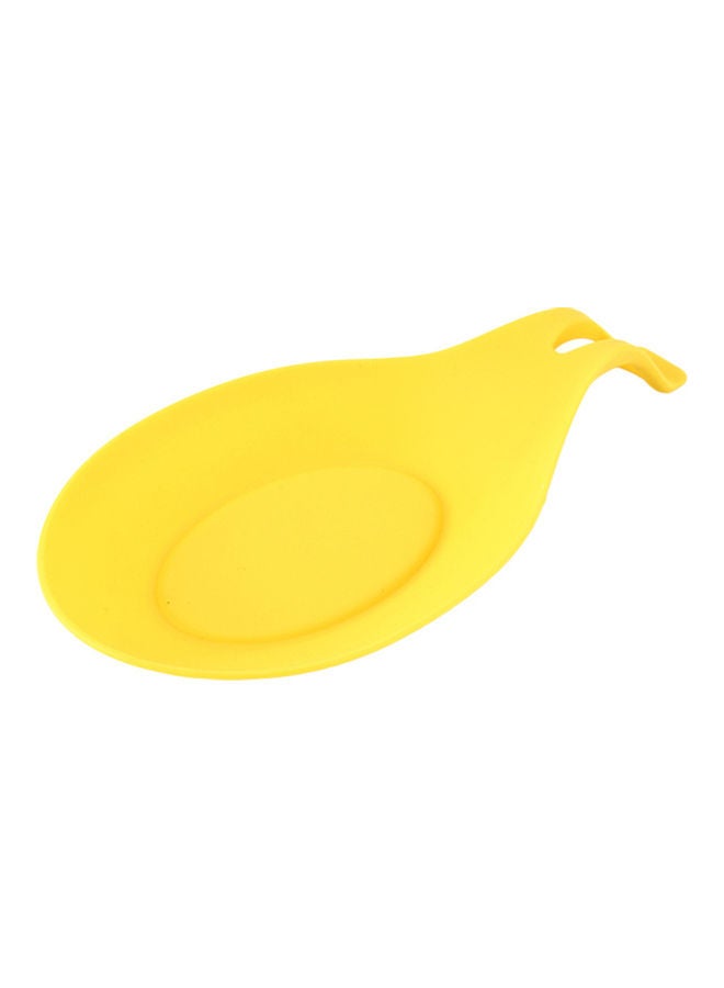 Silicone Spoon Rest Heat Resistant Yellow 20 x 9.8 x 1.7cm