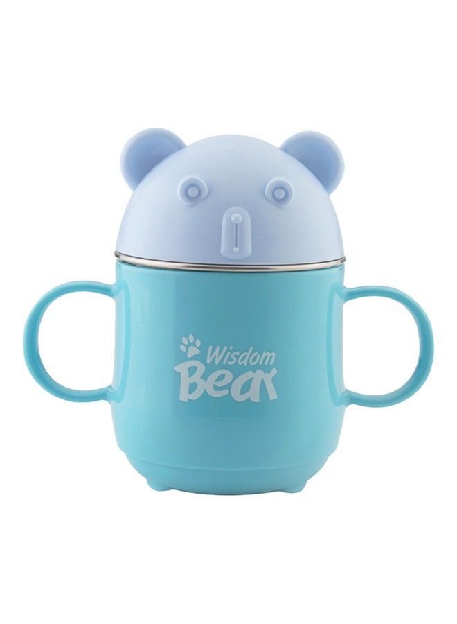 Cute Bear Stainless Steel Coffee Tea Water Kids Milk Cup Home Mug Blue 14x12x8cm  - Image 1