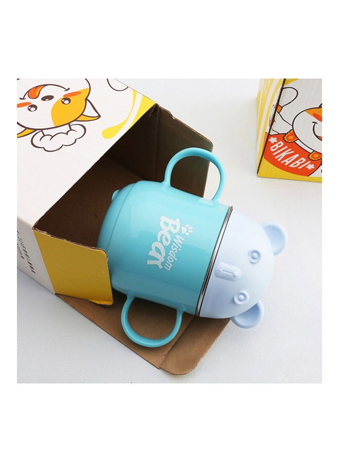 Cute Bear Stainless Steel Coffee Tea Water Kids Milk Cup Home Mug Blue 14x12x8cm  - Image 2