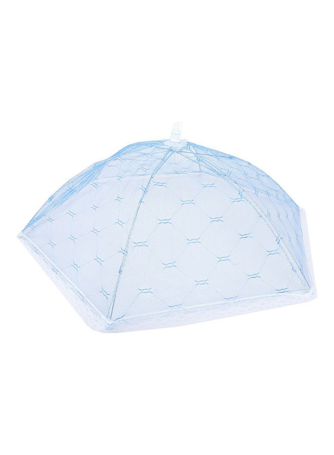 Folding Lace Mesh Umbrella Food Net Cover Blue  - Image 3