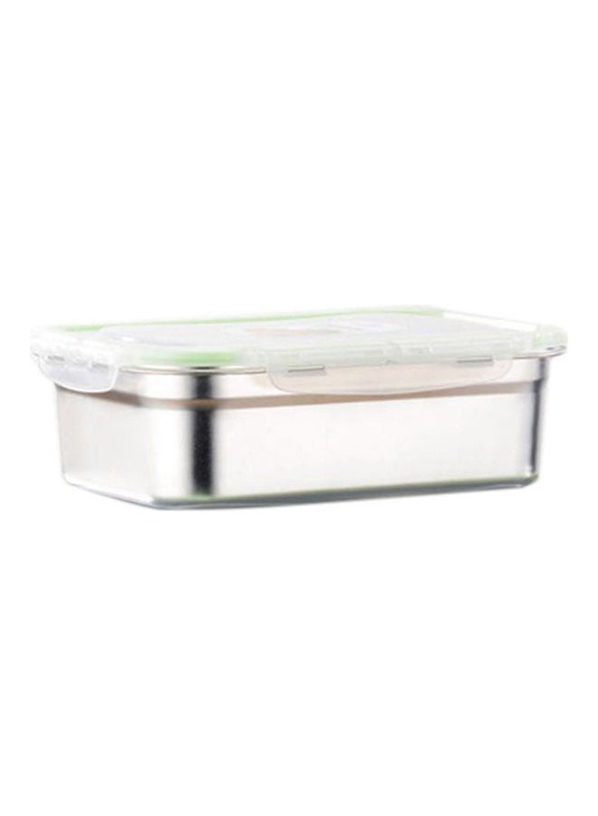 3/4/7/10/12L Leak Proof Stainless Steel Bento Box Rectangle Lunch Container Silver 29x20x10cm