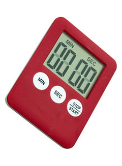 Thin Cooking Digital Timer Kitchen Time Countdown Alarm Clock Baking Pizza Tool Red 7.45 x 5.95 x 1.15cm