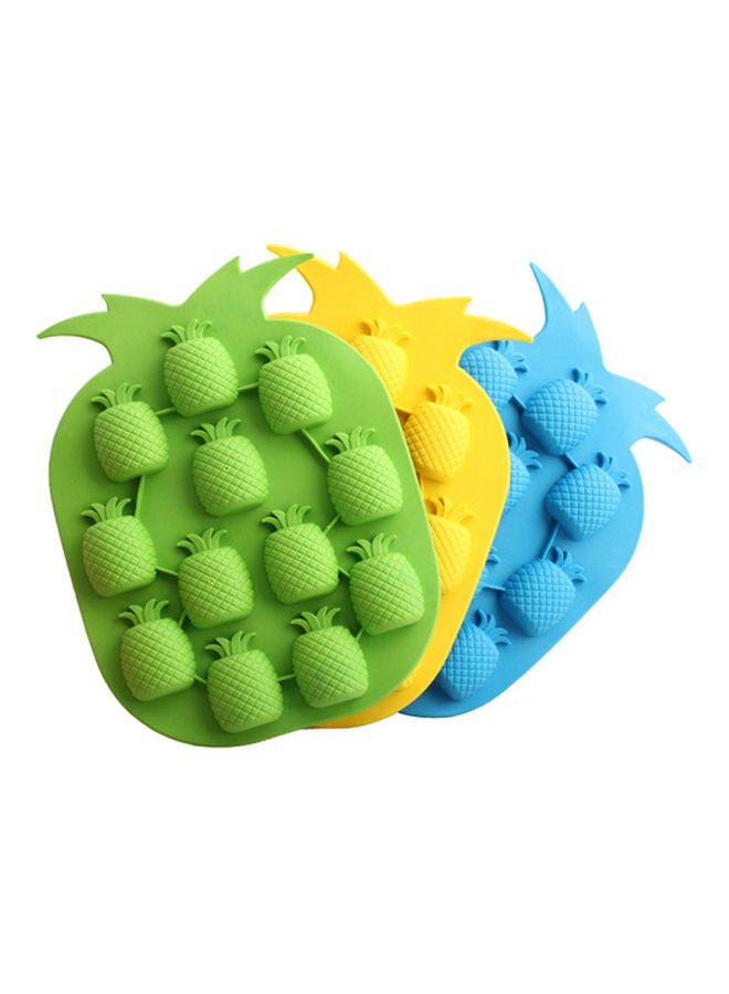 12-Grids Pineapple Shape Ice Cube Tray Multicolour 18.2 x 13.6 x 1.5cm - Image 3