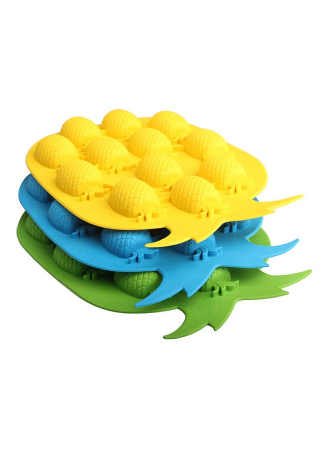 12-Grids Pineapple Shape Ice Cube Tray Multicolour 18.2 x 13.6 x 1.5cm - Image 4