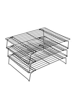 3-Layer Non Stick Cake Cooling Rack Black