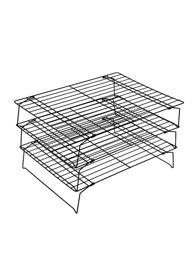 Generic - 3-Layer Non Stick Cake Cooling Rack Black - Image 1