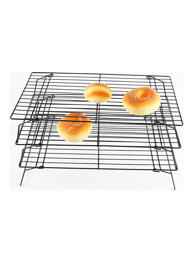 Generic - 3-Layer Non Stick Cake Cooling Rack Black - Image 1