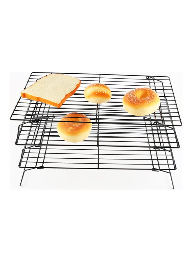 Generic - 3-Layer Non Stick Cake Cooling Rack Black - Image 1
