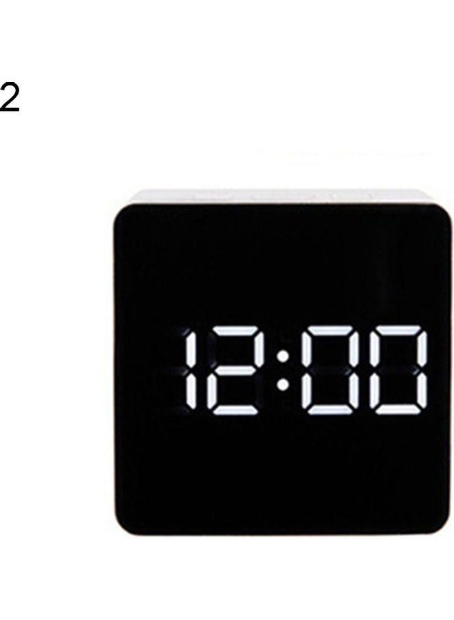 Make-up Mirror Surface Alarm Clock Digital LED Multicolour 20x10x20cm - Image 1